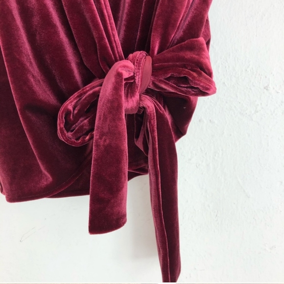 Ann Taylor Velvet Wrap Top - Picture 5 of 5